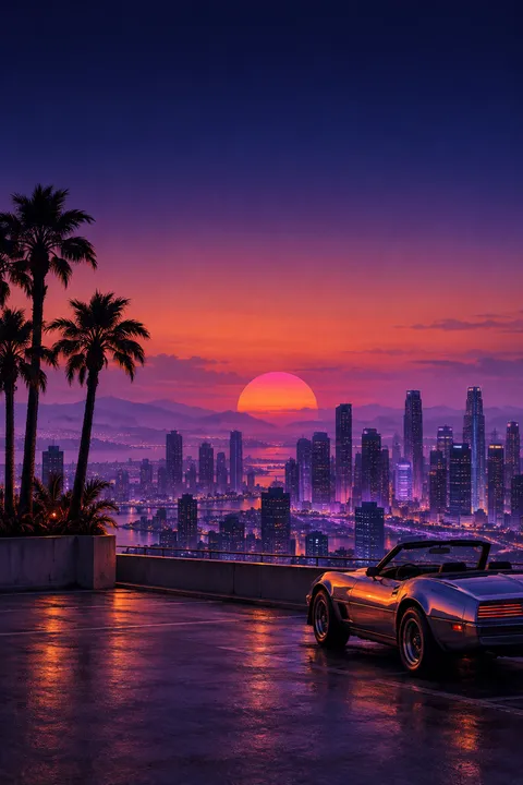 Tangerine Skydeck Strut: lyric video Look, Synthwave category