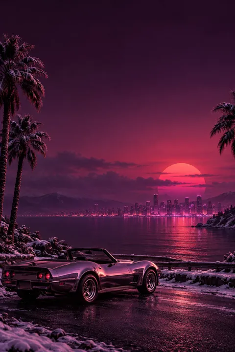 Merlot Snowline Drive: lyric video Look, Synthwave category