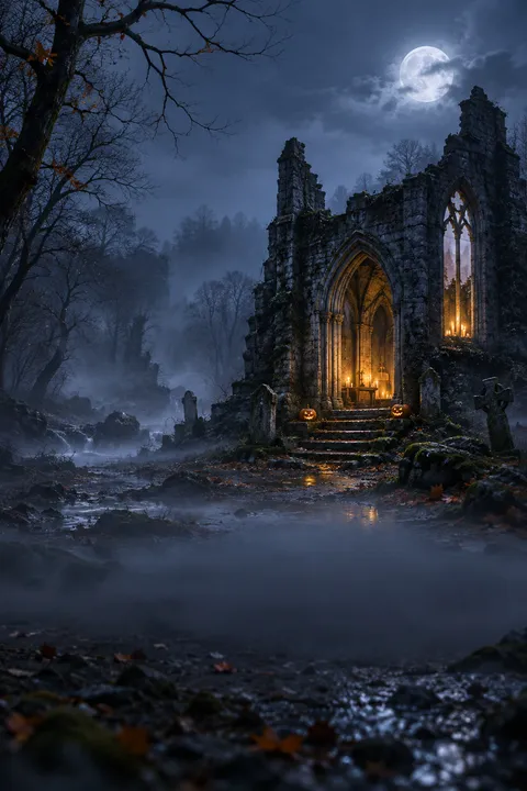 Hallowed Chapel Moonrise: lyric video Look, Halloween category