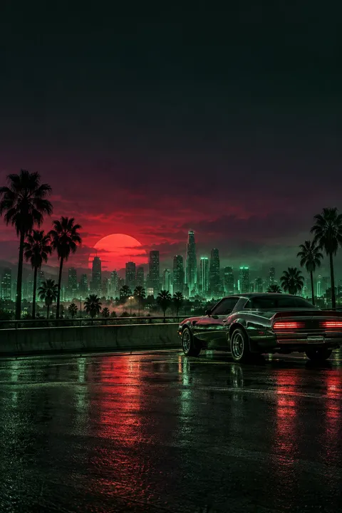 Emerald Overpass Chase: lyric video Look, Synthwave category